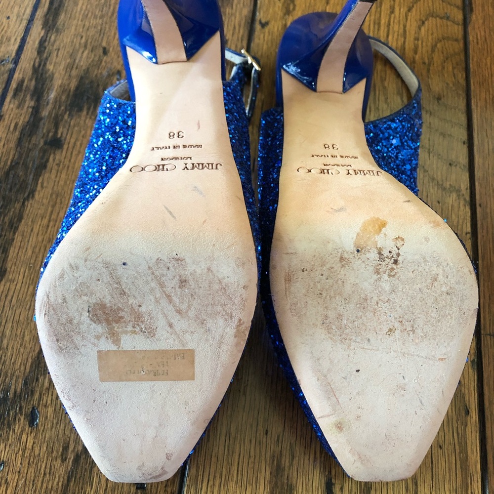 Jimmy Choo blue sparkle heel - Picture 5 of 7